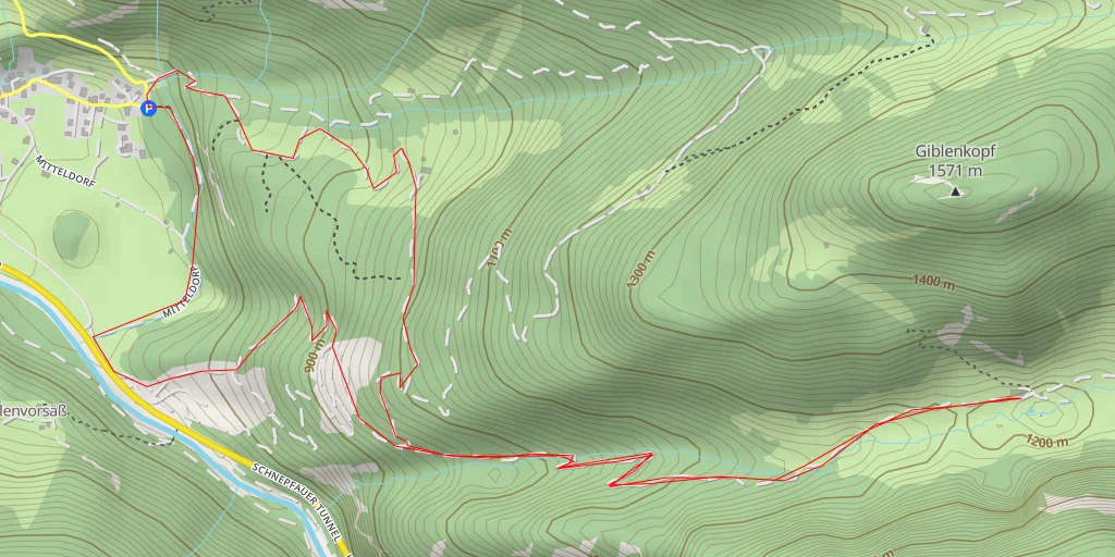 Map of the trail for Alpe Weißenbach