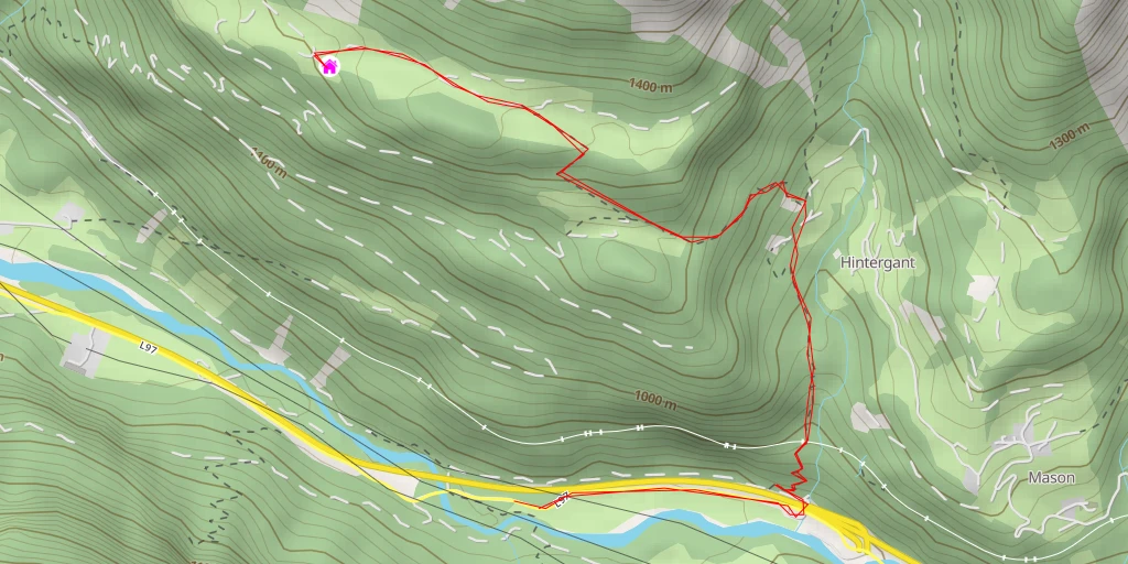 Map of the trail for Gavaralpe