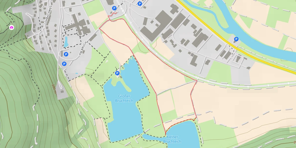 Map of the trail for Kleiner Bruchteich