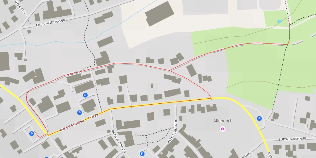 Map of the trail for Wassertretstelle Am Scheiderasen - Winkelchen