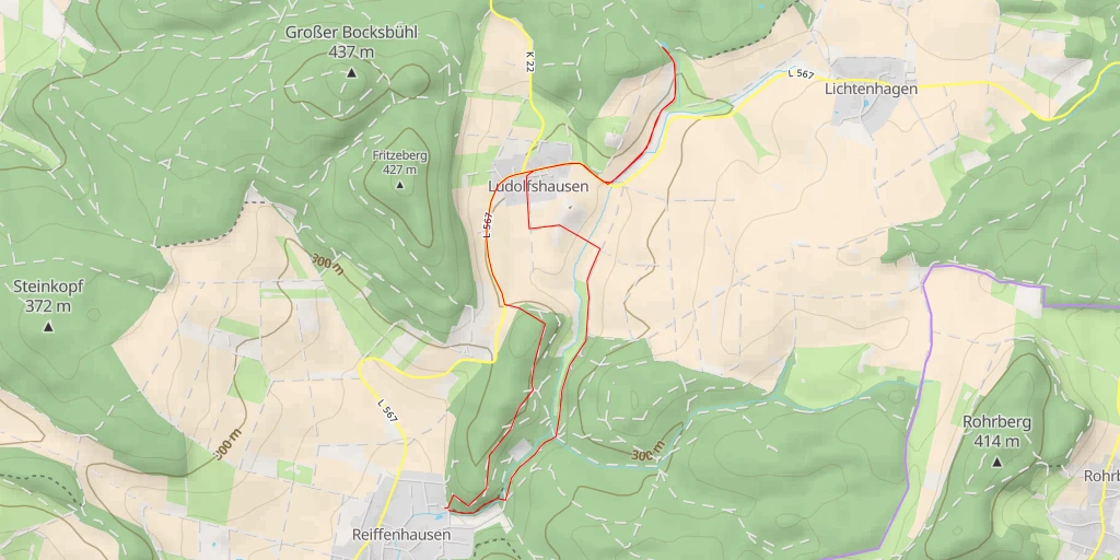 Map of the trail for L 567 - L 567