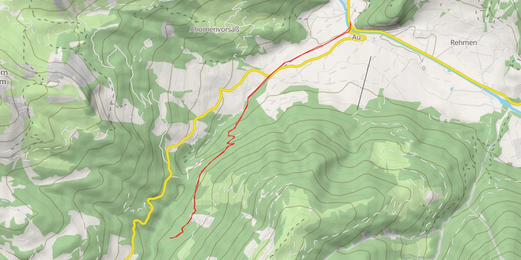 Map of the trail for Laternser Argen - Faschinastraße