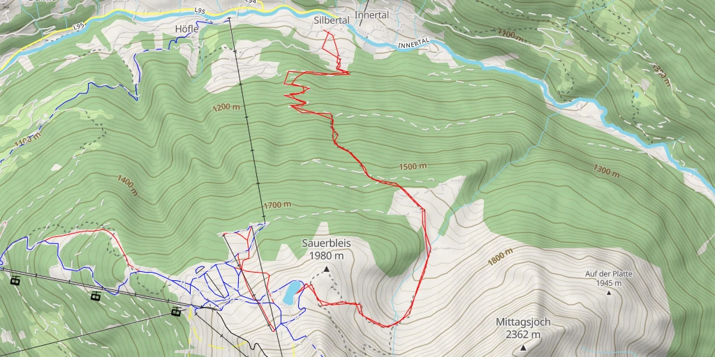 Carte de l'itinéraire :  Seebligasee