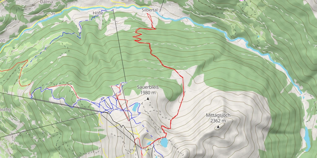 Carte de l'itinéraire :  Kälbersee