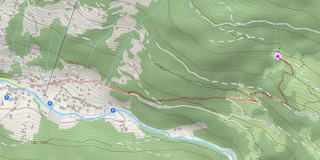 Map of the trail for Nattbödlibach