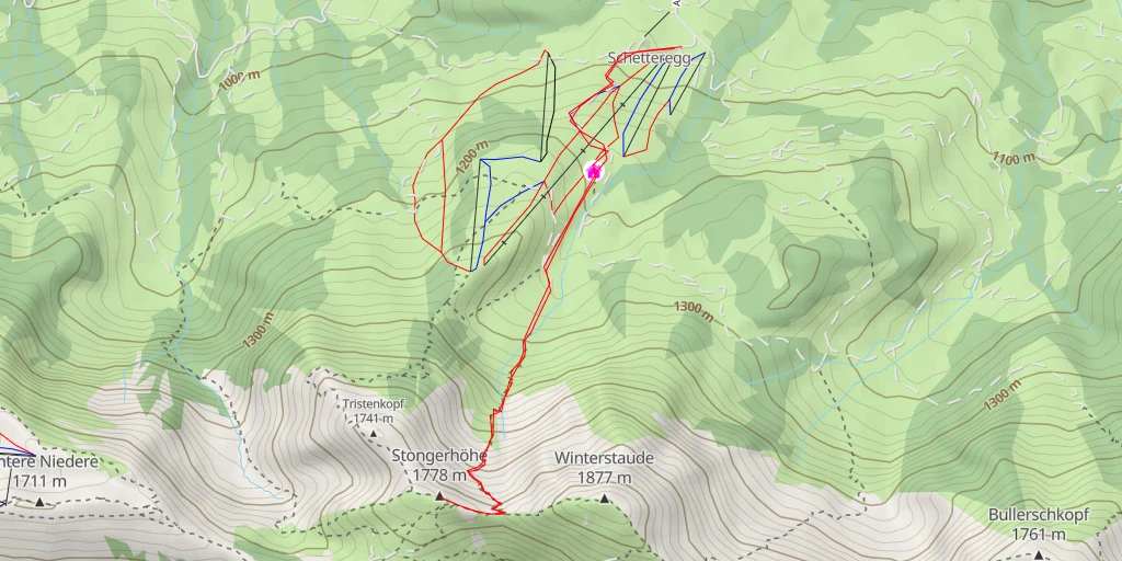 Carte de l'itinéraire :  Stongerhöhe