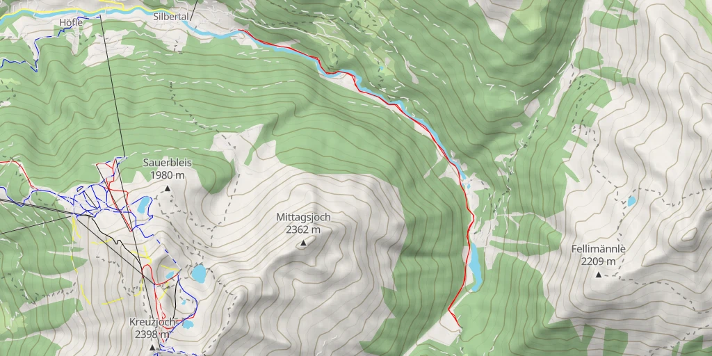 Carte de l'itinéraire :  Aussichtspunkt Fuchsschwanz