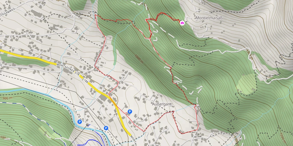 Map of the trail for St. Gallenkirch