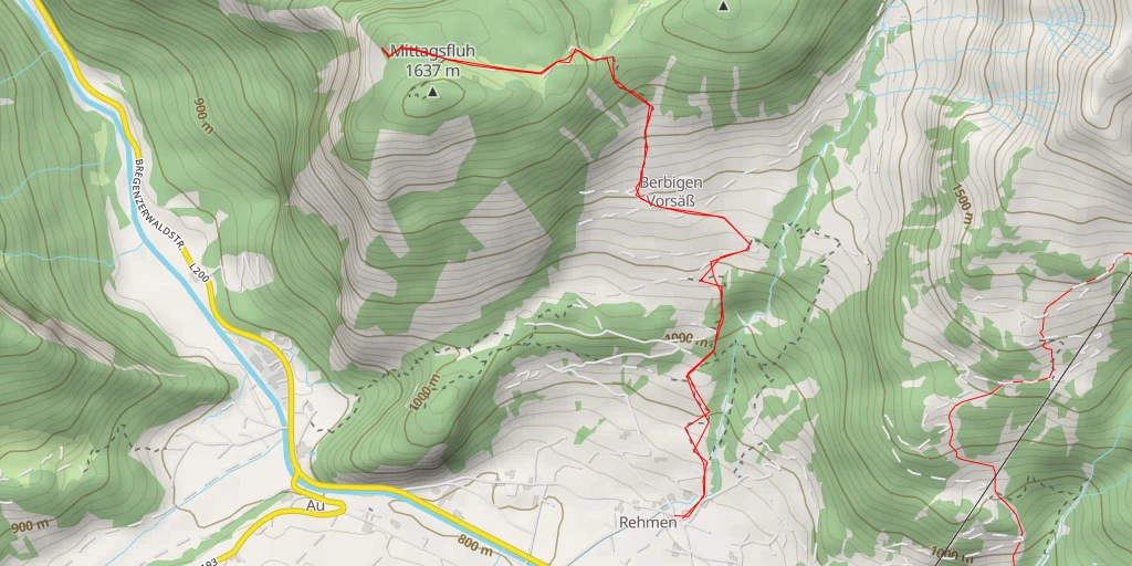 Map of the trail for Liegstein