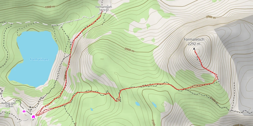 Map of the trail for Formaletsch