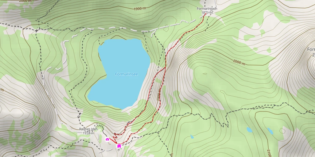 Carte de l'itinéraire :  Freiburger Hütte - Gemeinde Dalaas