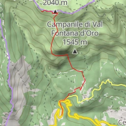 route thumbnail Cima dell'Osservatorio