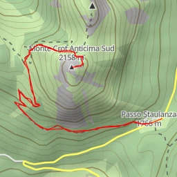 route thumbnail Monte Crot Anticima Sud