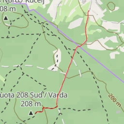 route thumbnail Quota 208 Sud / Varda