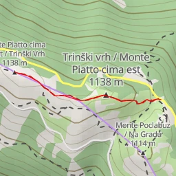 route thumbnail Monte Piatto cima ovest / Trinški Vrh