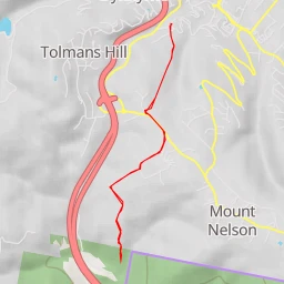 route thumbnail South Lea - North Hill Conservation Covenant - Southern Outlet - Hobart