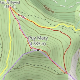 route thumbnail Puy Mary Col Sud