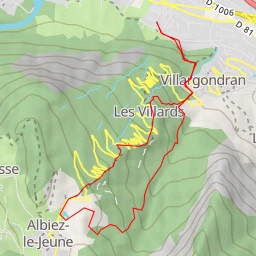 route thumbnail Zone de bivouac des Léchères - Route de Villargondran