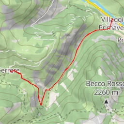 route thumbnail Rifugio Becchi Rossi